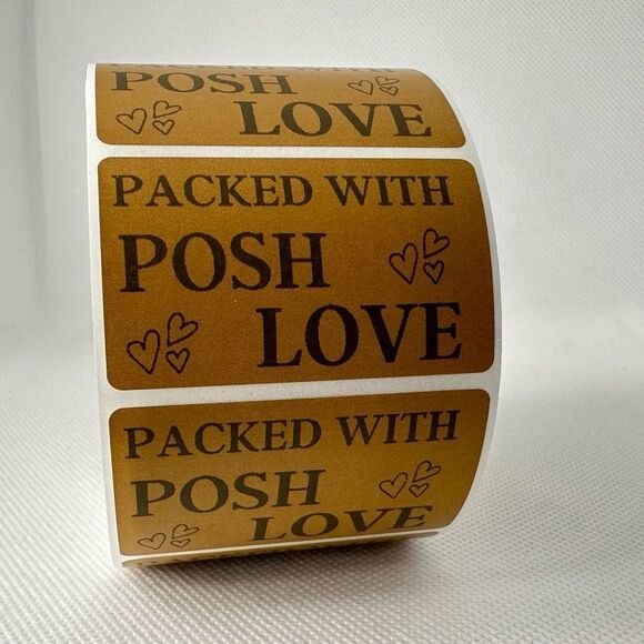 100 Posh Love Stickers | Shipping Supplies | thank you stickers NEW - Picture 2 of 9